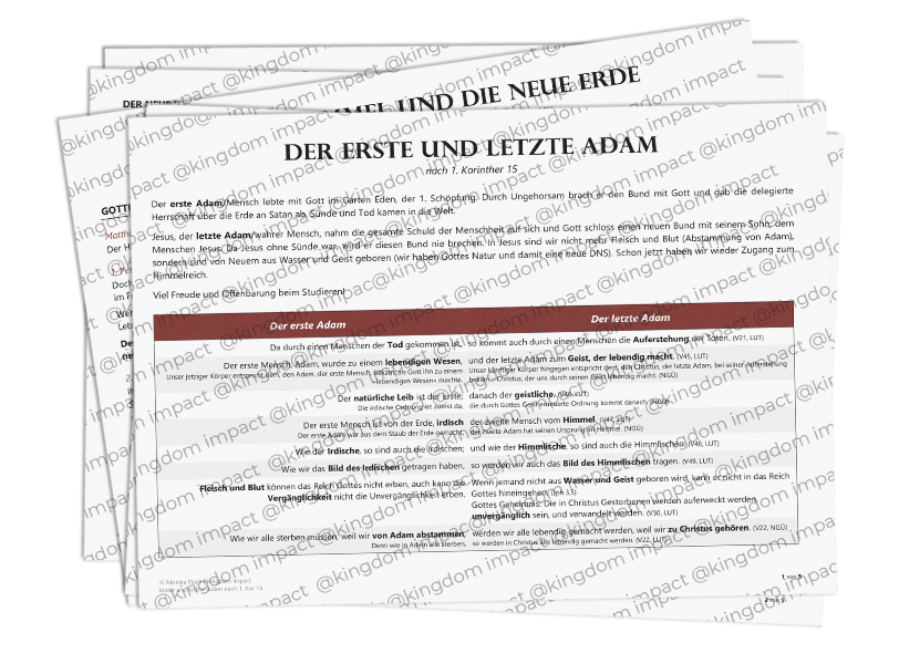B01b) Der erste und letzte Adam – nach 1. Korinther 15