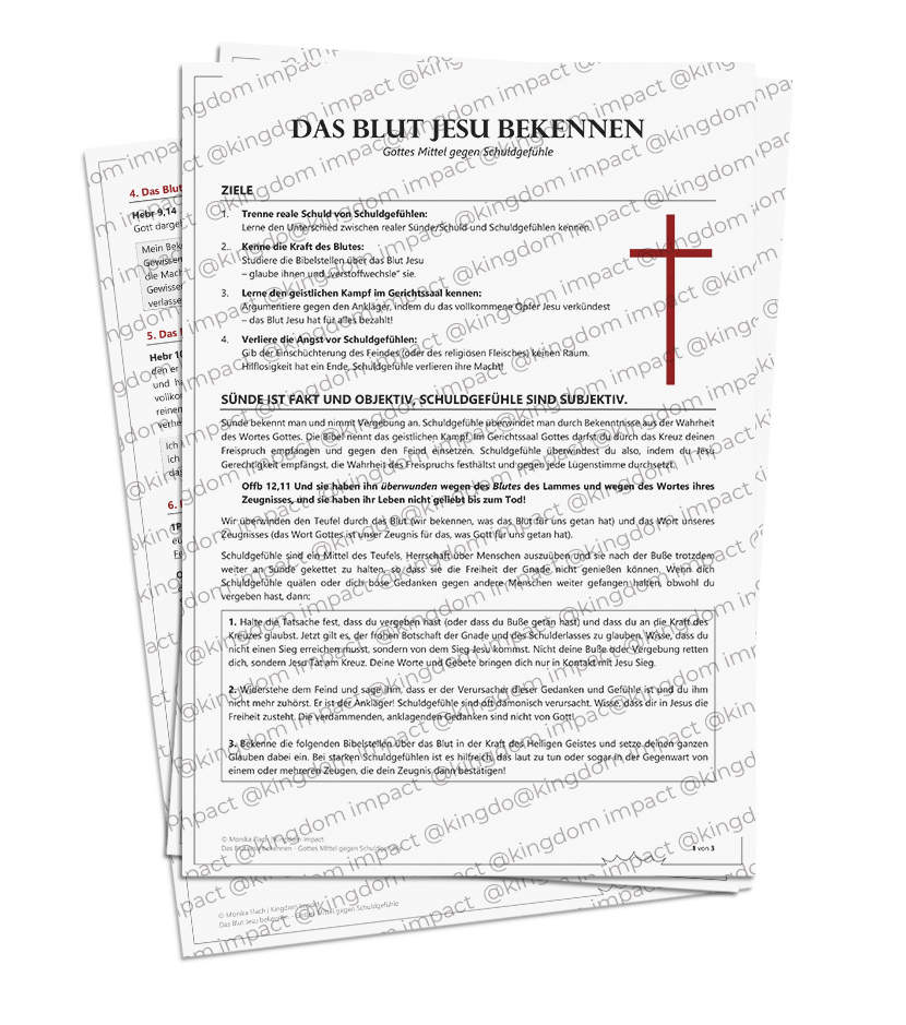 C09) Schuldgefühle besiegen – Blut Jesu bekennen