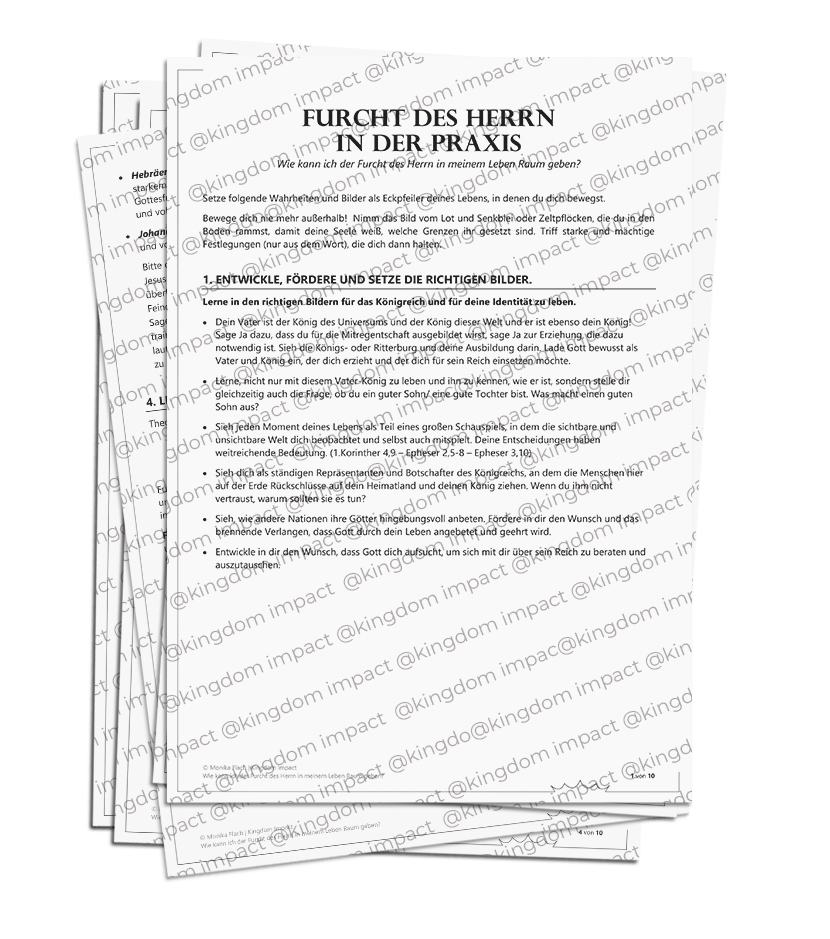 Der Furcht des Herrn Raum geben + Bibelstellen