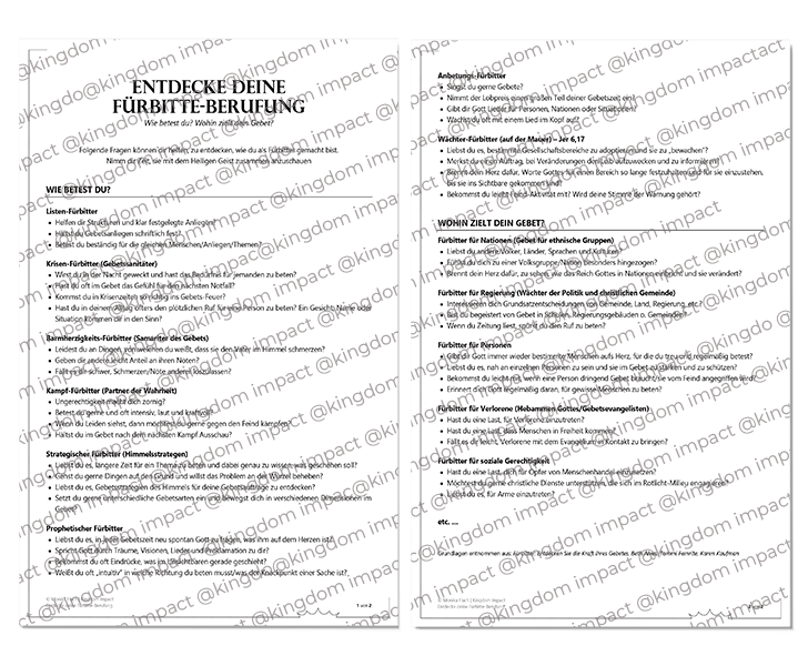 Entdecke deine Fürbitte-Berufung – Wie und wofür betest du?