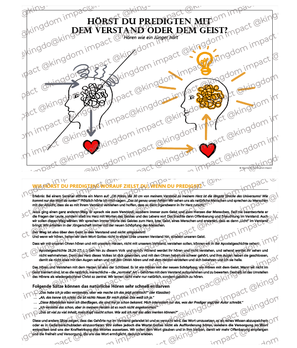 F08) Hörst du Predigten mit dem Verstand oder dem Geist?