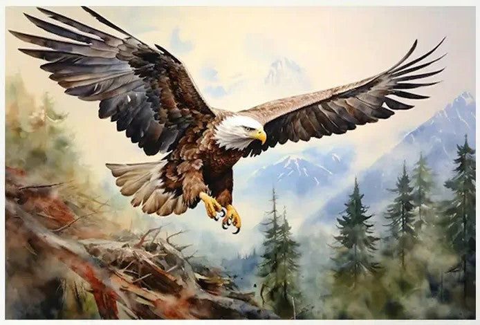 Greifadler im Sinkflug