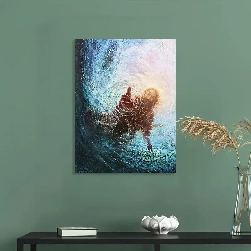 Jesus streckt Hand aus