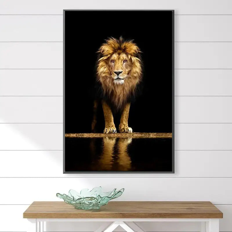 Löwe schwarzer Hintergrund