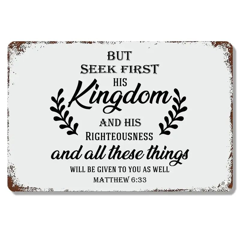 Seek first His kingdom