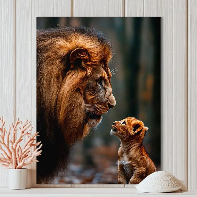 Löwenvater + Löwenjunges