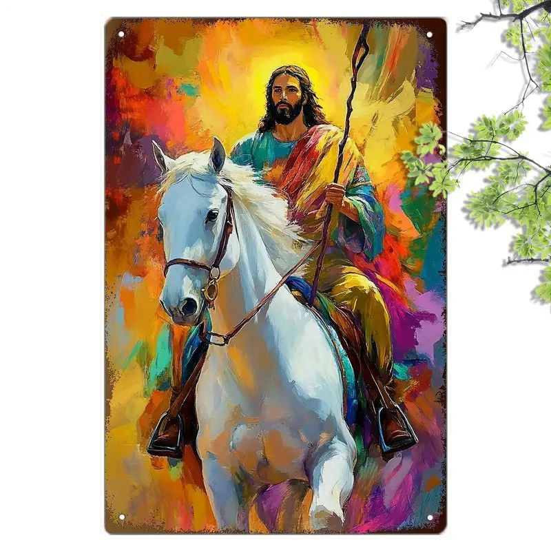 Jesus kommt wieder auf weißem Pferd