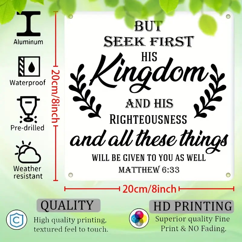 Seek first His kingdom