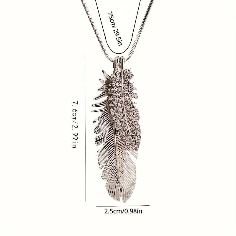 Feder - Trendige Halskette lang