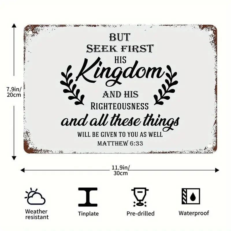 Seek first His kingdom