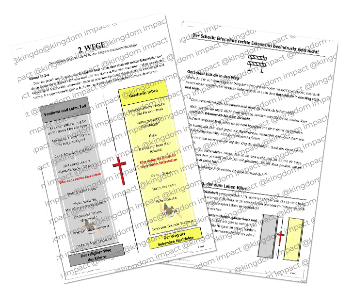 B10c) 2 Wege – religiöser Weg des Eiferns vs. Weg der liebenden Nachfolge