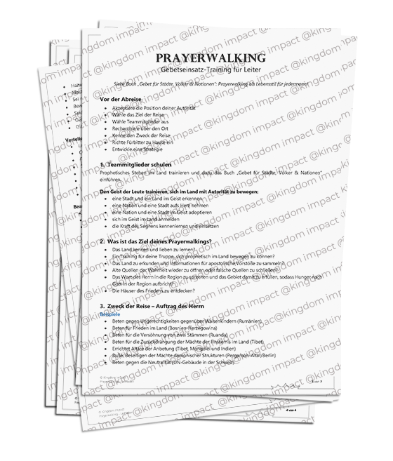 Prayerwalking – Leitfaden