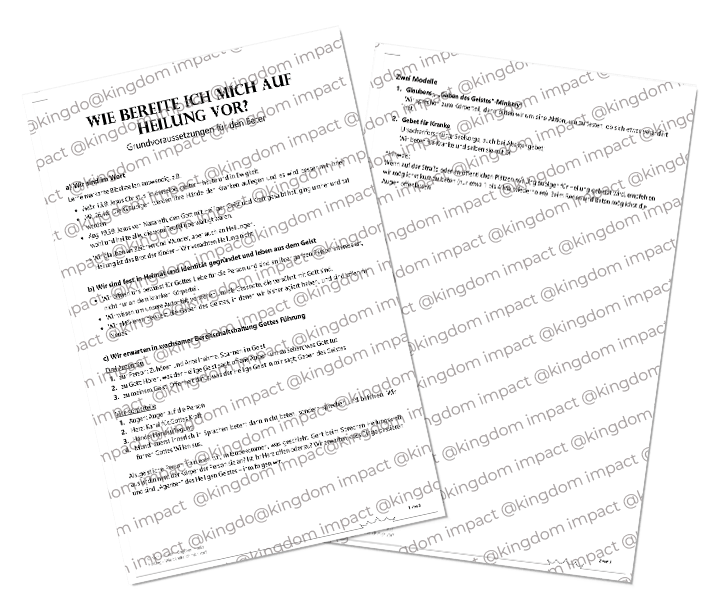 Heilung – Wie bereite ich mich vor?