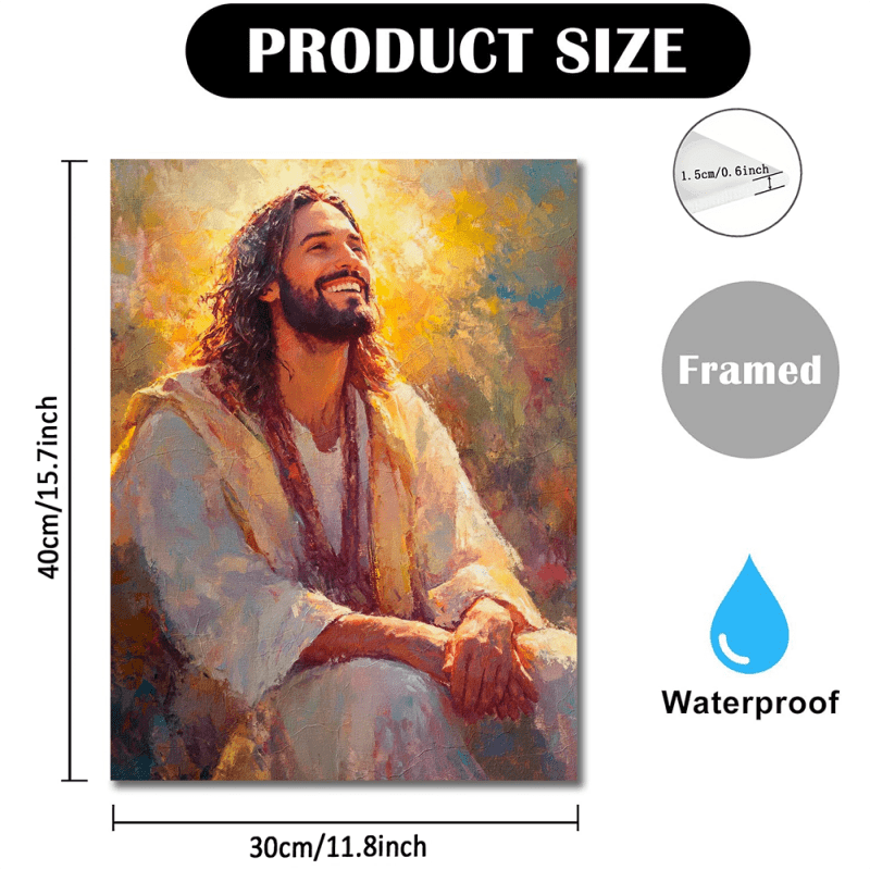 Lachender Jesus sitzend