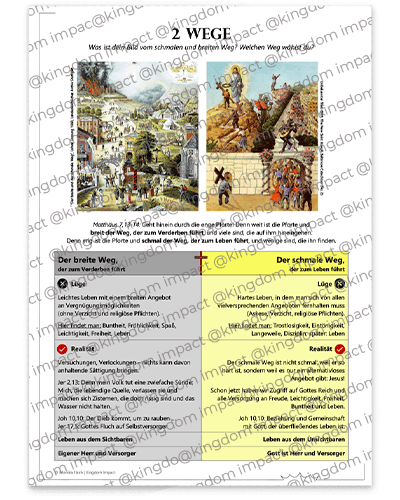 B10c) 2 Wege – schmaler vs. breiter Weg