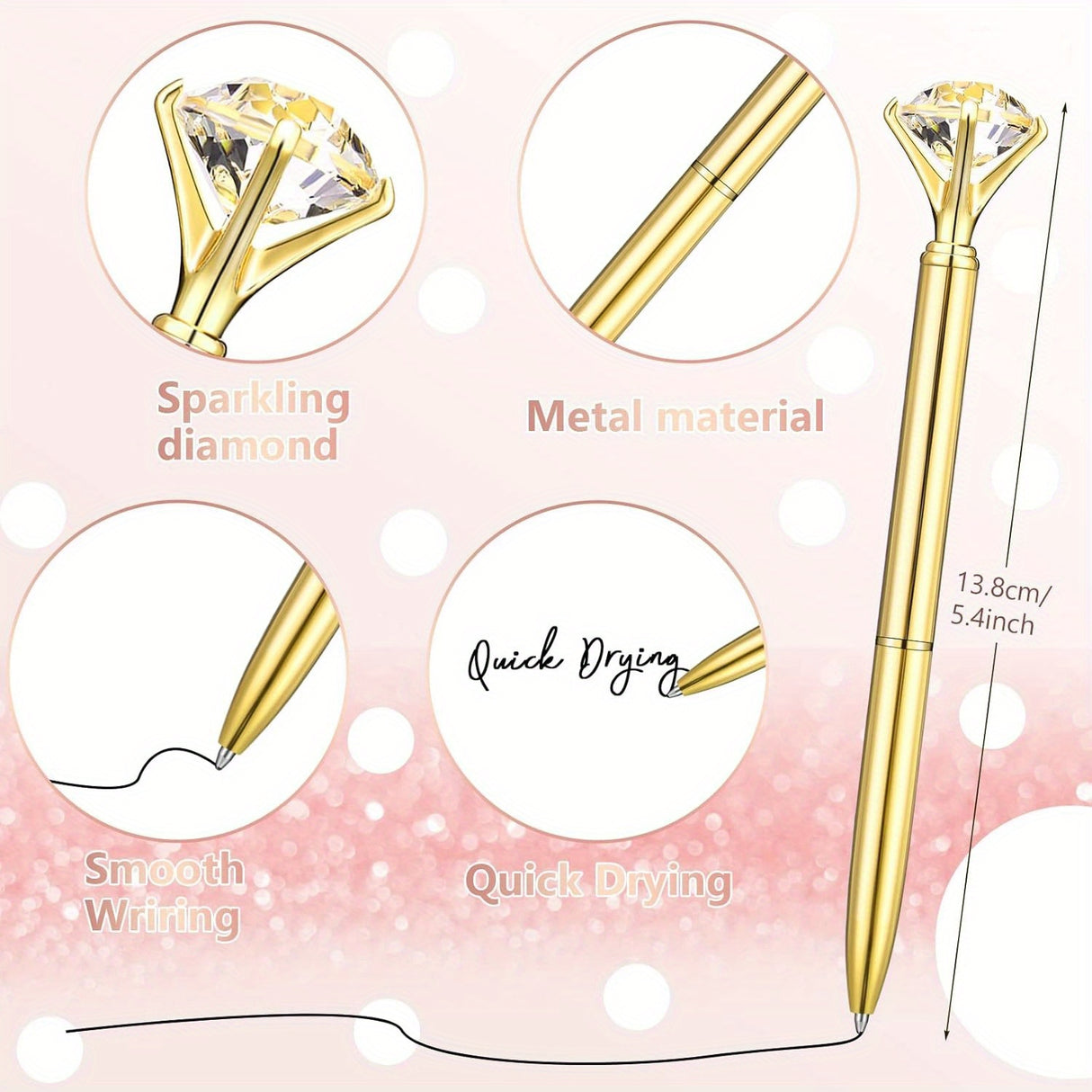 Eleganter Kristall-Diamant Rosegold