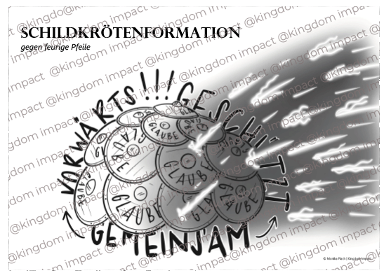Schildkrötenformation gegen feurige Pfeile