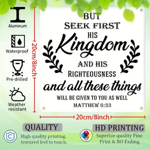 Seek first His kingdom